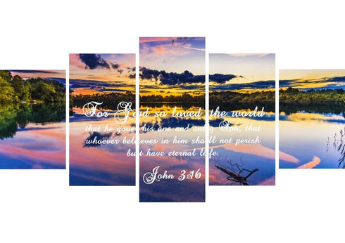 John 3:16 NIV #1 Bible Verse Canvas Wall Art