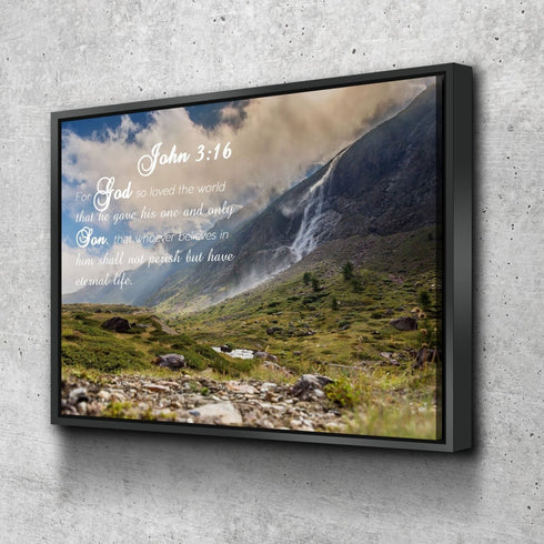 John 3:16 NIV #10 Bible Verse Canvas Wall Art