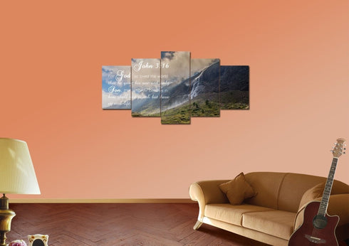 John 3:16 NIV #10 Bible Verse Canvas Wall Art