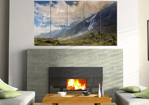 John 3:16 NIV #10 Bible Verse Canvas Wall Art