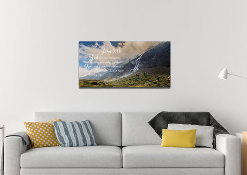 John 3:16 NIV #10 Bible Verse Canvas Wall Art