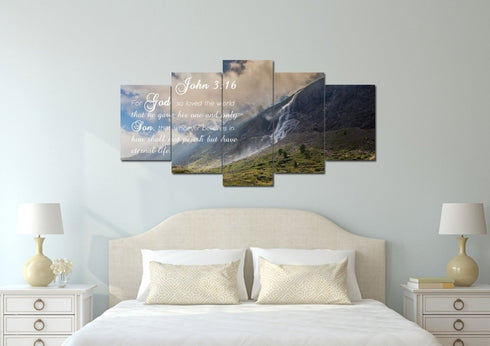 John 3:16 NIV #10 Bible Verse Canvas Wall Art