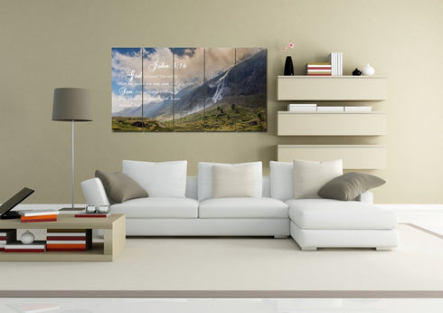 John 3:16 NIV #10 Bible Verse Canvas Wall Art