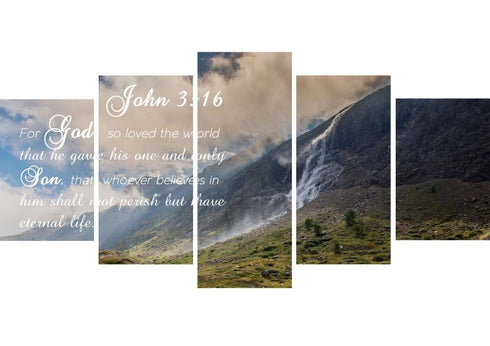 John 3:16 NIV #10 Bible Verse Canvas Wall Art