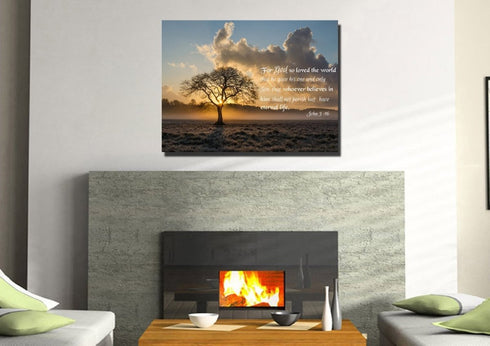 John 3:16 NIV #11 Bible Verse Canvas Wall Art
