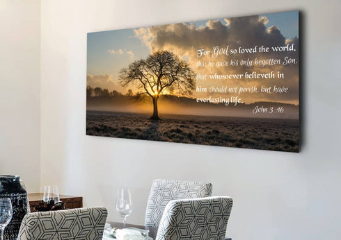 John 3:16 NIV #11 Bible Verse Canvas Wall Art