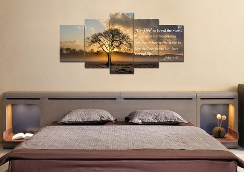John 3:16 NIV #11 Bible Verse Canvas Wall Art