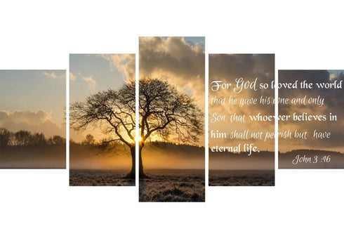 John 3:16 NIV #11 Bible Verse Canvas Wall Art