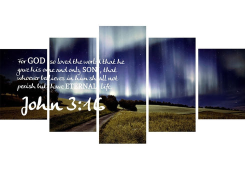 John 3:16 NIV #13 Bible Verse Canvas Wall Art