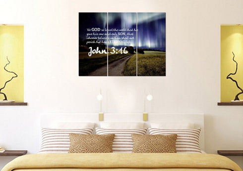 John 3:16 NIV #13 Bible Verse Canvas Wall Art