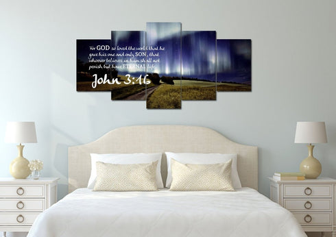 John 3:16 NIV #13 Bible Verse Canvas Wall Art