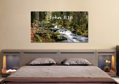 John 3:16 NIV #14 Bible Verse Canvas Wall Art