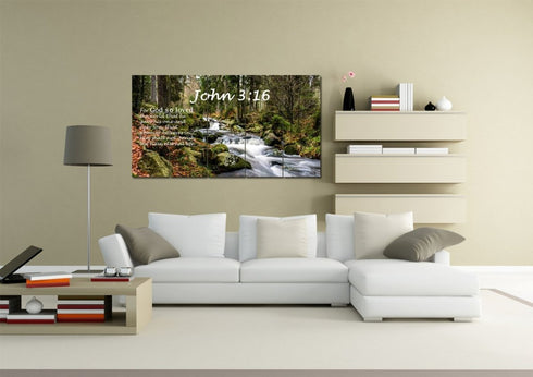 John 3:16 NIV #14 Bible Verse Canvas Wall Art