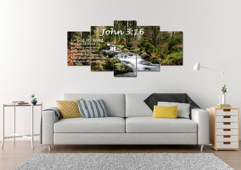 John 3:16 NIV #14 Bible Verse Canvas Wall Art