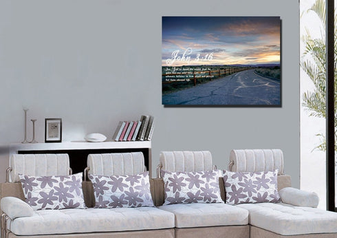 John 3:16 NIV #15 Bible Verse Canvas Wall Art