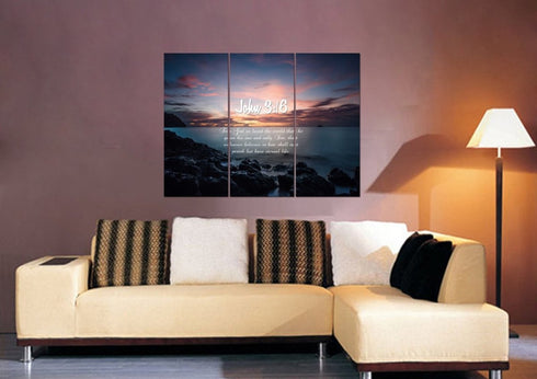 John 3:16 NIV #18 Bible Verse Canvas Wall Art