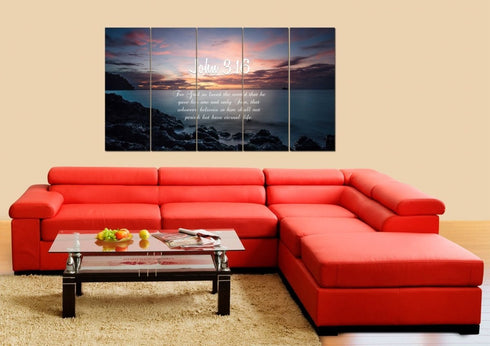John 3:16 NIV #18 Bible Verse Canvas Wall Art