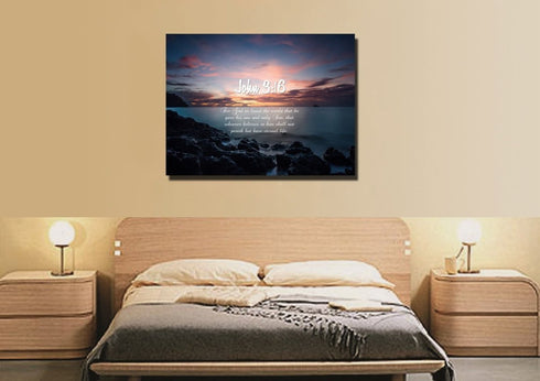 John 3:16 NIV #18 Bible Verse Canvas Wall Art