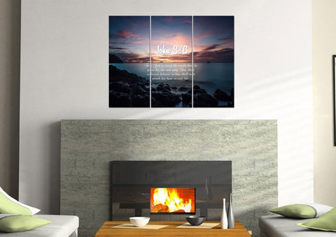 John 3:16 NIV #18 Bible Verse Canvas Wall Art