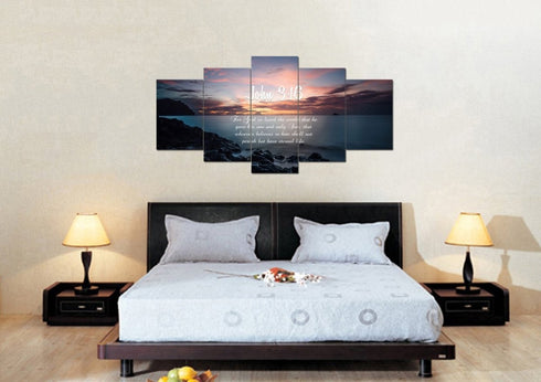 John 3:16 NIV #18 Bible Verse Canvas Wall Art