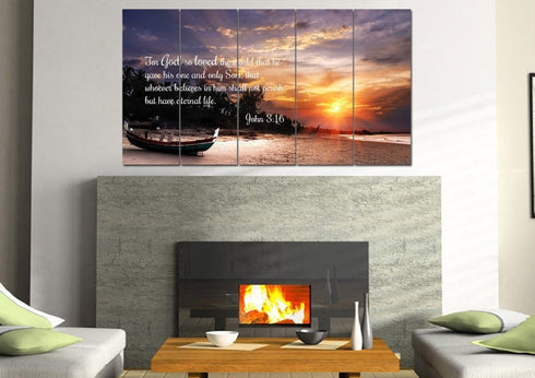 John 3:16 NIV #2 Bible Verse Canvas Wall Art