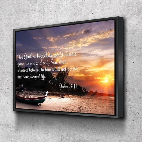 John 3:16 NIV #2 Bible Verse Canvas Wall Art