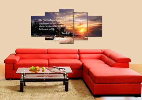 John 3:16 NIV #2 Bible Verse Canvas Wall Art