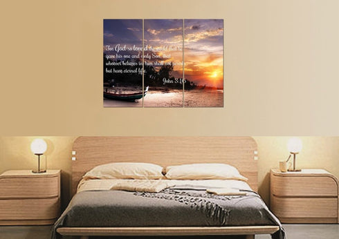 John 3:16 NIV #2 Bible Verse Canvas Wall Art