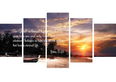 John 3:16 NIV #2 Bible Verse Canvas Wall Art