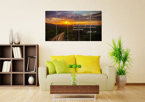 John 3:16 NIV #20 Bible Verse Canvas Wall Art