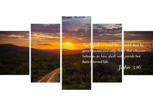 John 3:16 NIV #20 Bible Verse Canvas Wall Art