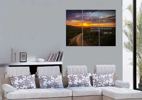 John 3:16 NIV #20 Bible Verse Canvas Wall Art