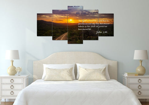John 3:16 NIV #20 Bible Verse Canvas Wall Art