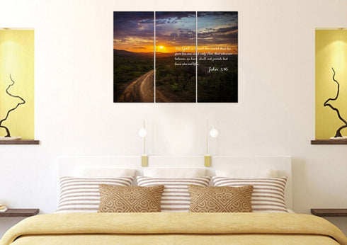 John 3:16 NIV #20 Bible Verse Canvas Wall Art
