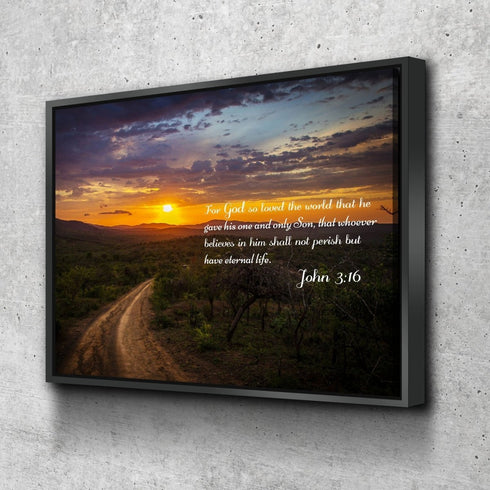 John 3:16 NIV #20 Bible Verse Canvas Wall Art
