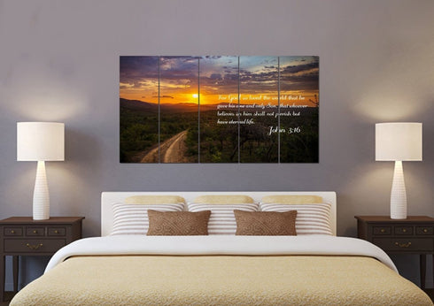 John 3:16 NIV #20 Bible Verse Canvas Wall Art