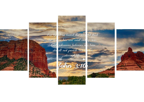 John 3:16 NIV #21 Bible Verse Canvas Wall Art