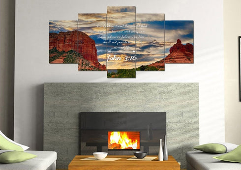 John 3:16 NIV #21 Bible Verse Canvas Wall Art
