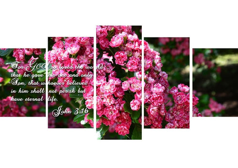 John 3:16 NIV #23 Bible Verse Canvas Wall Art