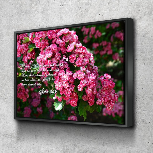 John 3:16 NIV #23 Bible Verse Canvas Wall Art