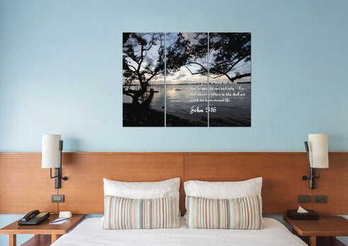 John 3:16 NIV #24 Bible Verse Canvas Wall Art