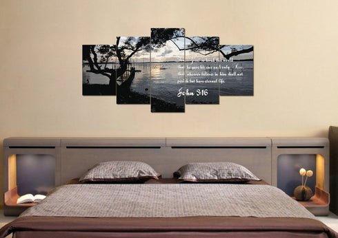 John 3:16 NIV #24 Bible Verse Canvas Wall Art