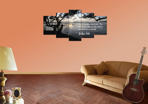 John 3:16 NIV #24 Bible Verse Canvas Wall Art