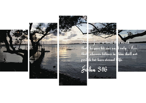 John 3:16 NIV #24 Bible Verse Canvas Wall Art