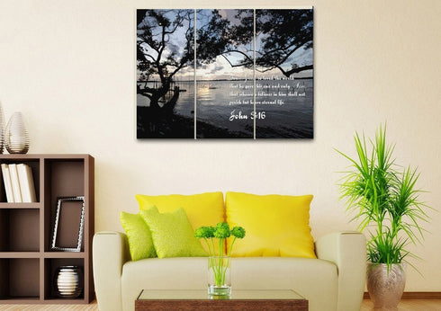 John 3:16 NIV #24 Bible Verse Canvas Wall Art