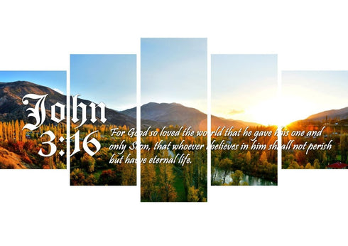 John 3:16 NIV #26 Bible Verse Canvas Wall Art