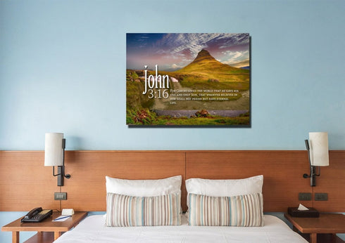 John 3:16 NIV #27 Bible Verse Canvas Wall Art