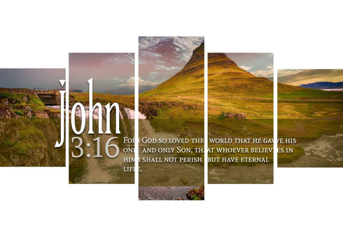 John 3:16 NIV #27 Bible Verse Canvas Wall Art