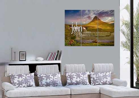 John 3:16 NIV #27 Bible Verse Canvas Wall Art