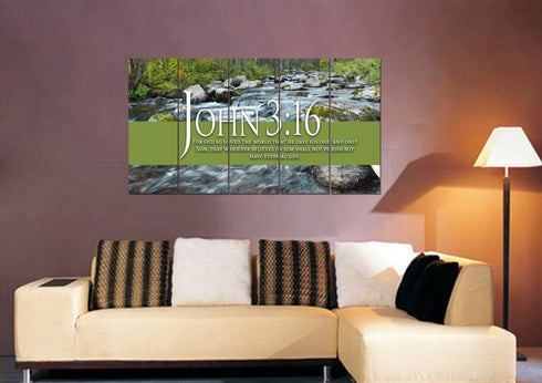 John 3:16 NIV #28 Bible Verse Canvas Wall Art